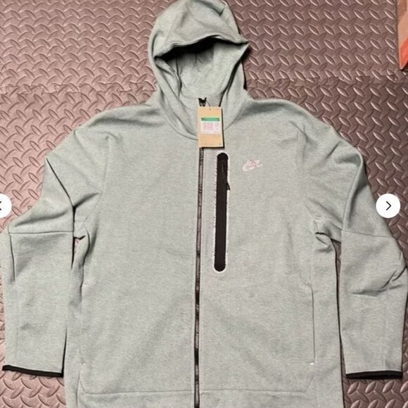 Nike Tech Fleece Full Zip Hoodie Lime Ice Green Grey DR9150-361 Men's XL… - Picture 1 of 1